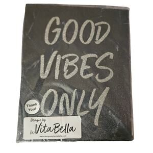 Good Vibes Only Black and Silver Textured Board